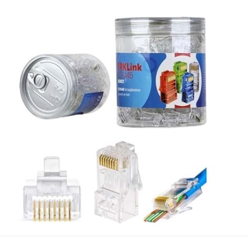 TRKLink EZ RJ 45 YENİ NESİL RJ 45 SOKET 100 LÜ PAKET