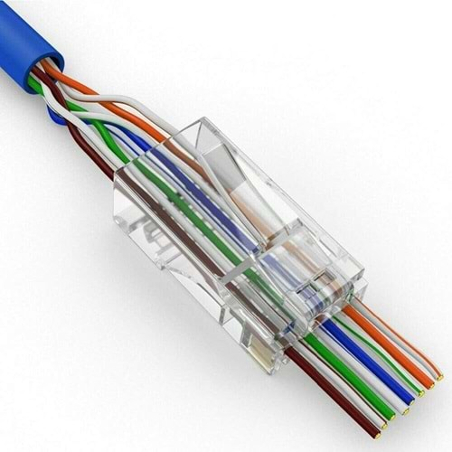 CAT 6 YENİ NESİL UÇUK AÇIK MODÜLER PLUG GEÇMELİ 100 ADET FİYATI