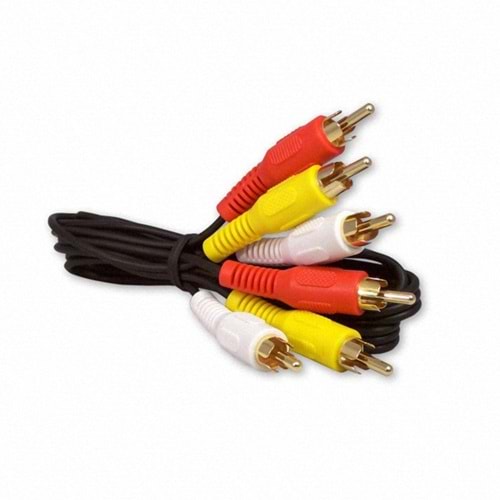 3 RCA ERKEK+3 RCA ERKEK 1.5 METRE GOLD KALİTELİ