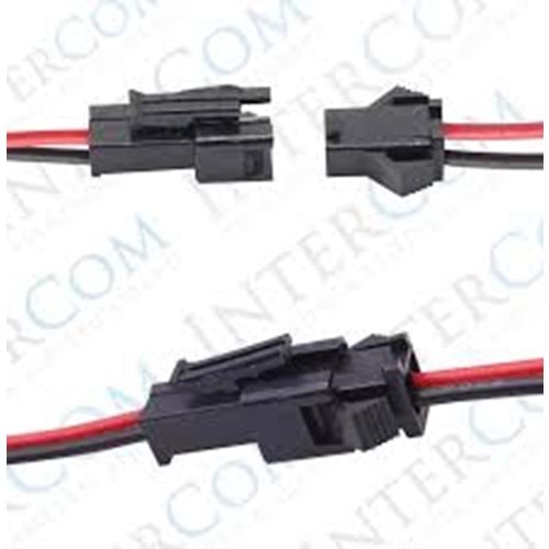 2 PİN KABLOLU KONNEKTÖR TAKIMI (LED SÖKET TAKIMI)