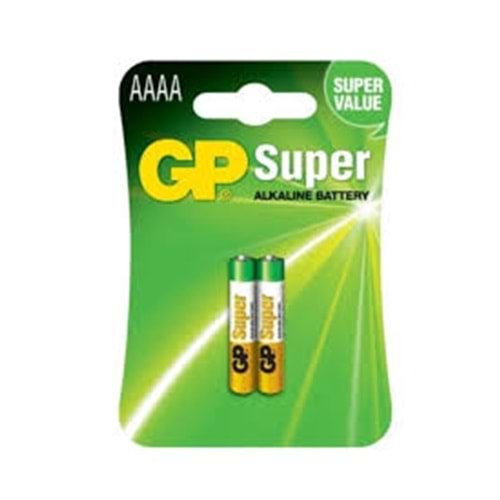 GP 2'li Super Alkalin 25A İncenin İncesi Pil LR61-AAAA BLİSTER FİYATI