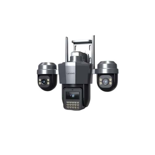 LENOVA 3 MP + 3 MP + 3 MP ÜÇ LENS Wi-Fi PT KAMERA (UYGULAMA:cam720,3 KAMERA UZAKTAN KONTROL,4K,GECE RENKLİ GÖRÜŞ,HAREKET ALGILAMA,SESLİ UYARI,256 GB SD KART)