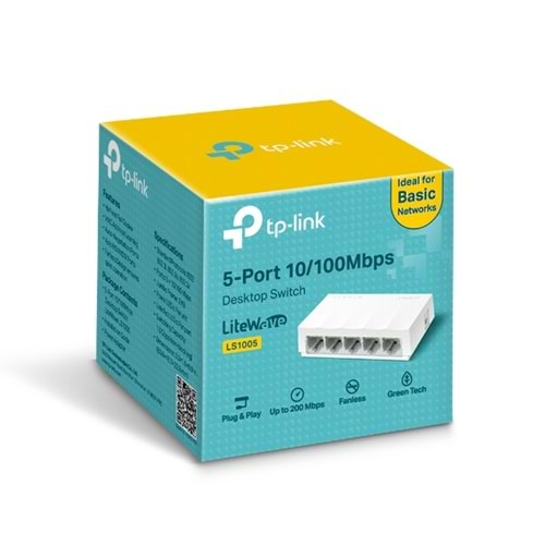 Tp-Link 5 Port 10/100 Mbps Switch Plastik Kasa