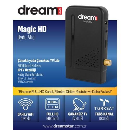 DREAMSTAR MAGIC HD Wİ-Fİ UYDU ALICISI