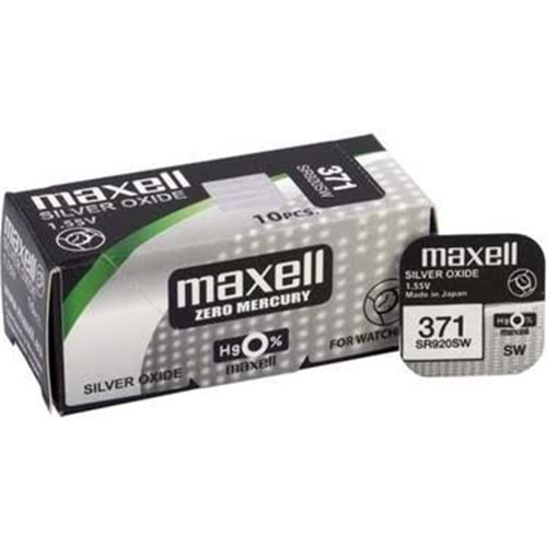 MAXELL SR371-920 SILVER OXIDE PİL(ADET FİYAT)