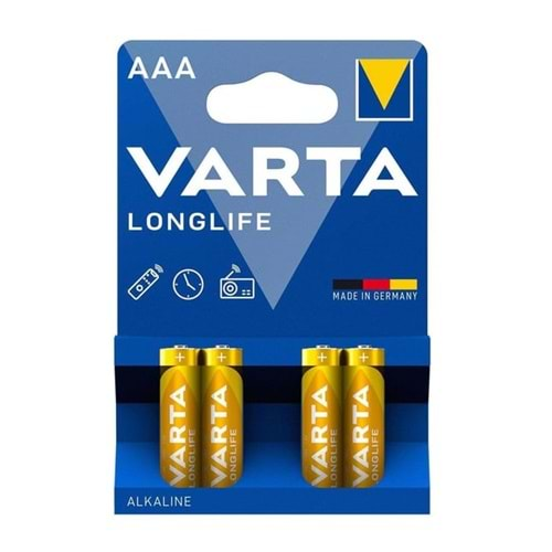 VARTA AAA İNCE KALEM ALKALİNE PİL 4 LÜ BLİSTER FİYATI MADE IN GERMANY