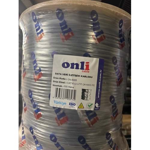 ONLİ CAT-6 (U-UTP) 24 AWG 500 METRE DIŞ MEKAN PE DATA VERİ İLETİŞİM KABLOSU 1