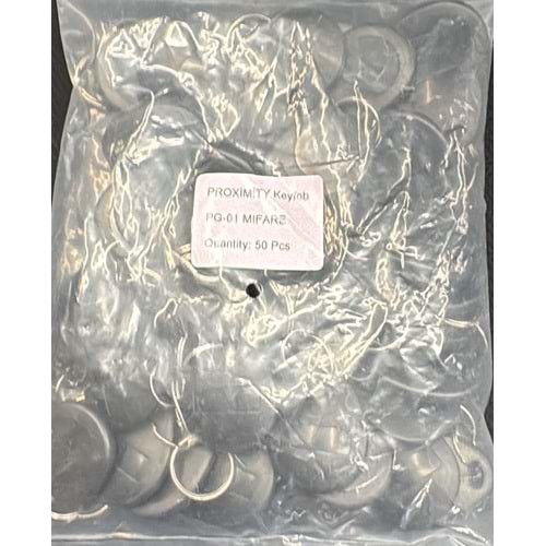 MIFARE KEYFOB ANAHTARLIK (KEYFOB) GRİ RENK 50 ADET POŞET FİYATI