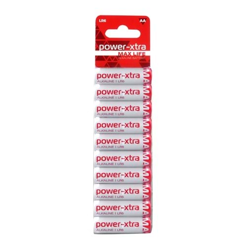 Power-Xtra MaxLife - LR06/AA Size Alkaline Pil - 10lu Blister FİYATI