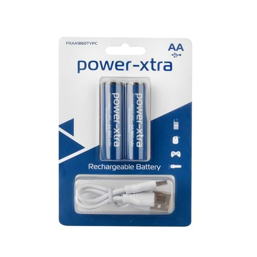 POWER-XTRA AA 1.5VOLT Lİ-ON ŞARJLI KALEM PİL(2ADET FİYATI)