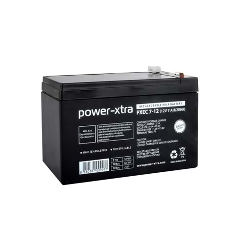 POWER-XTRA PXEC7-12 12V 7AH AKÜ DHL