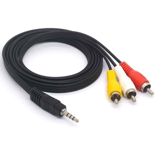 3RCA-3.5 MM AV RCA KABLO SES VE GÖRÜNTÜ