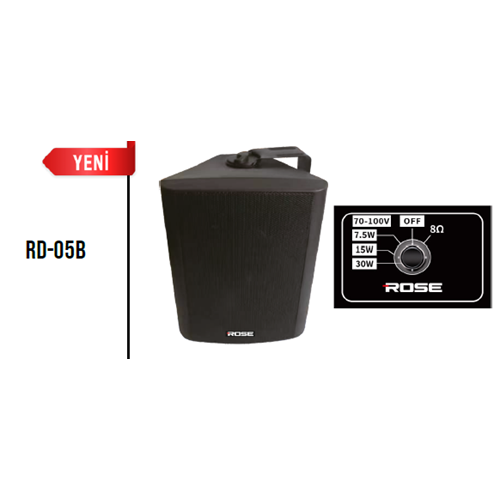ROSE 5.25 İNC KOLON TİPİ HOPARLÖR TRAFOLU-TRAFOSUZ SİYAH