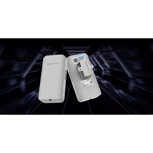 RUIJIE REYEE 867MBPS 5GHZ 1 KM KABLOSUZ KÖPRÜ(TAK ÇALIŞTIR,KUTU İÇERİSİNDE 2 ADET ÜRÜN BULUNMAKTADIR,Wi-Fi 5 DESTEK,IP54,PASİF POE ADAPTÖR KUTU İÇERİSİNDE MEVCUT,POE DESTEĞİ)