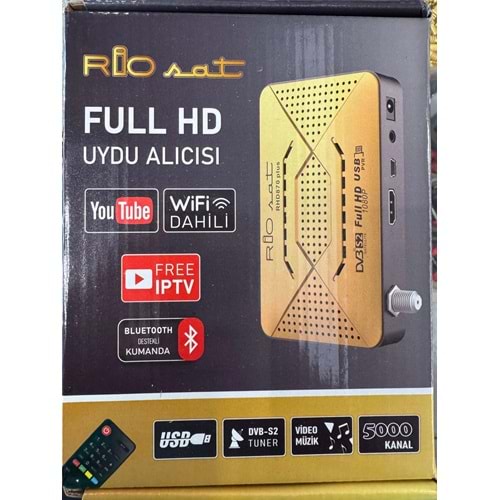 RİO SAT DAHİLİ Wİ-Fİ BLUETOOTH KUMANDALI FULL HD UYDU ALICISI