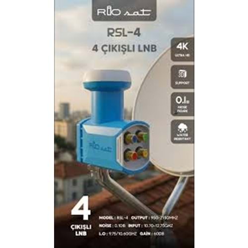 RİO SAT 4 ÇIKIŞLI LNB