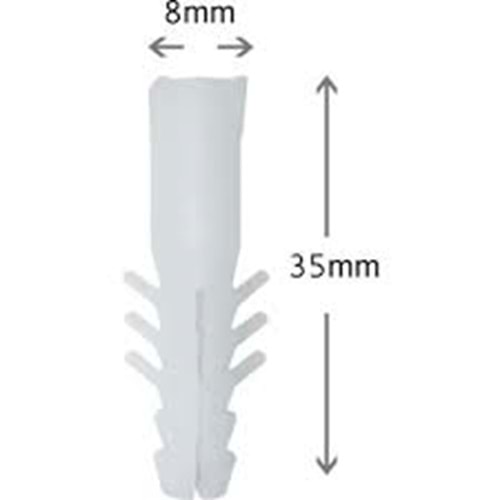 KOCAOĞLU STANDART 8 MM DÜBEL PAKET FİYATI(1000 ADET)