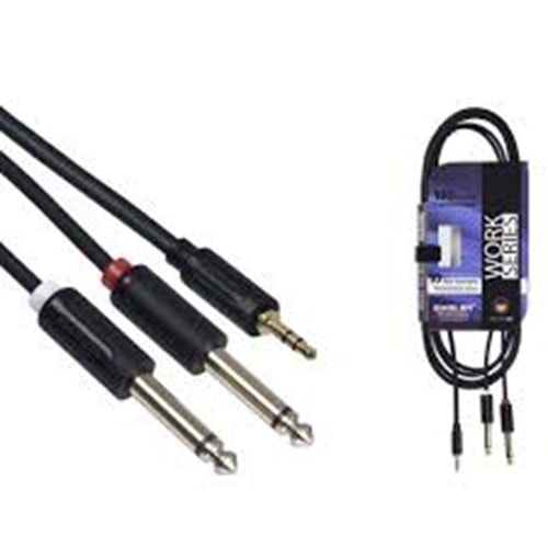 S.WIELER 3MT 2*6.3MM MONO-3.5MM STREO AUX KABLO