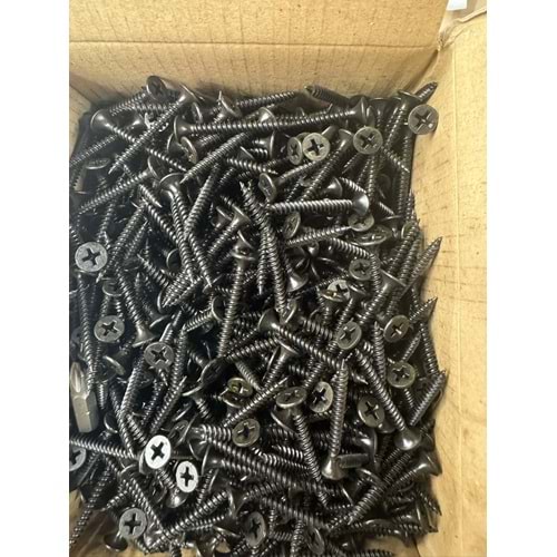 RİGİPS 3,5*25 MM SİVRİ UÇLU VİDA SİYAH ALÇIPAN VİDASI 1000ADET DHL FİYATI