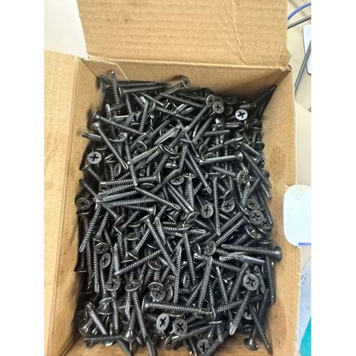 RİGİPS 3,5*35 MM MATKAP UÇLU VİDA SİYAH ALÇIPAN VİDASI 1000ADET DHL FİYATI