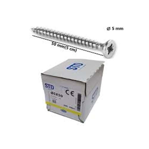 STD 5*50 SUNTA VİDASI (ADET FİYATI)