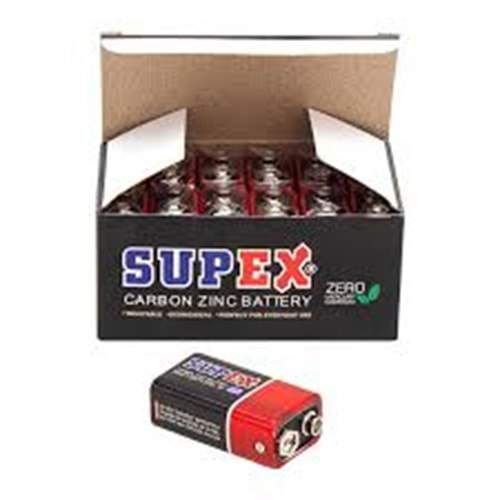 SUPEX 9 VOLT PİL(10 ADET FİYATI)