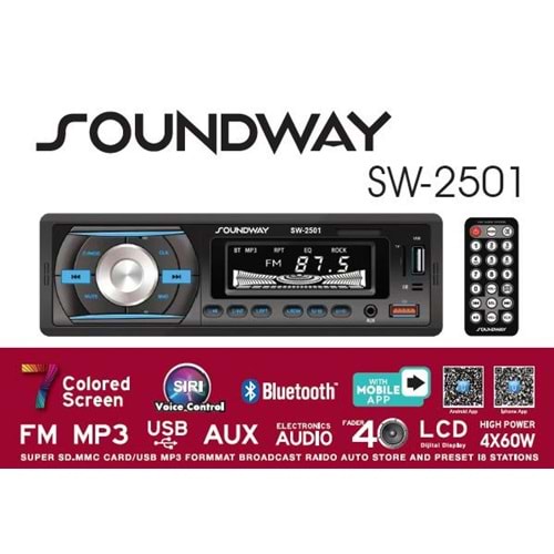 SOUNDWAY SW-2501 BLUETOTH OTO TEYP