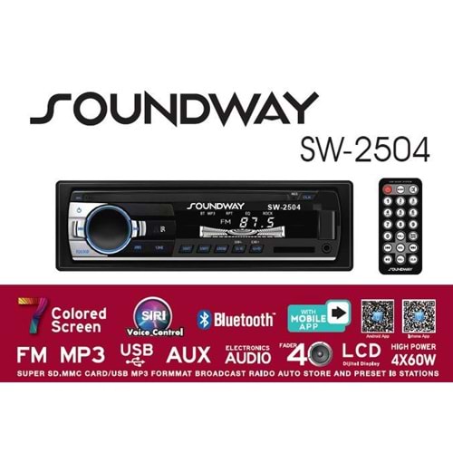 SOUNDWAY SW-2504 BLUETOTH OTO TEYP