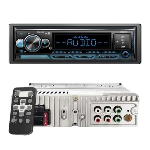 SUNGATE-SOUNDWAY Sw-9933 Oto Teyp 4x60 Watt Bluetooth Mobil Aplikasyon Usb Type-c Sd Fm Aux