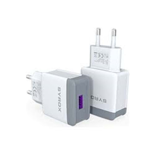 Syrox Q33 Hızlı USB Duvar Şarj Adaptörü 3.0A 18W