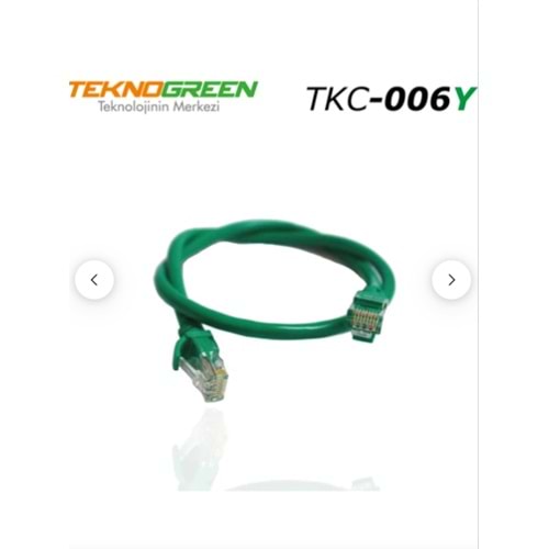 TEKNOGREEN 0.6 M CAT6 KABLO YEŞİL RENK
