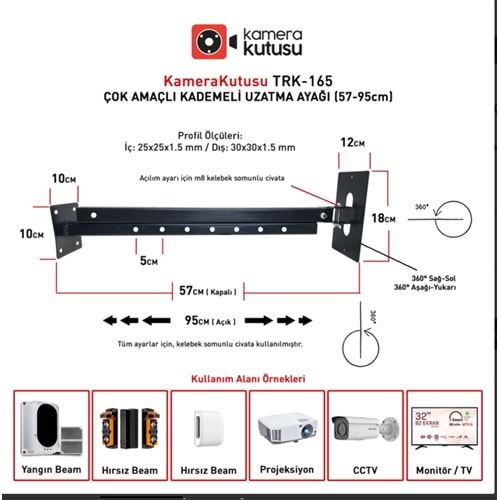 ÇOK AMAÇLI KADEMELİ UZATMA AYAĞI (57-95CM)
