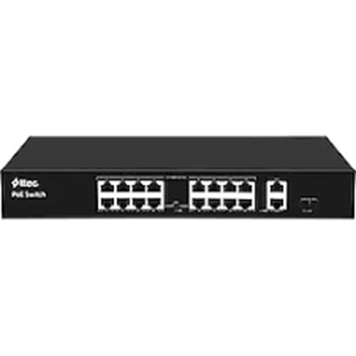 ttec 18300PG 16 Portlu, 10/100 Fast Ethernet, Tak Çalıştır Switch, 2 Gigabit Uplink, 16 Port PoE+(300W) (TSS)