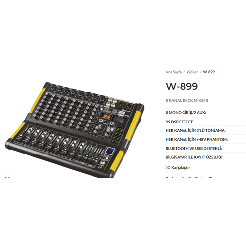 WÖLLER 8 KANAL DECK MİKSER