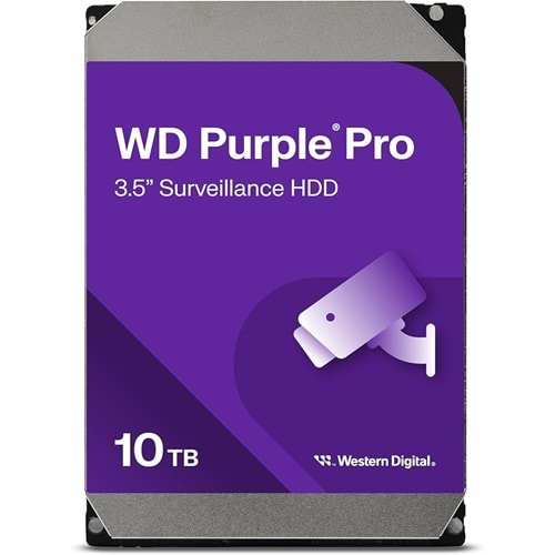 WD 10 TB PRO AI 3.5 PURPLE SATA3 7200RPM 512MB 7/24 GUVENLIK WD23PURZ (2 YIL RESMI DIST GARANTILI)