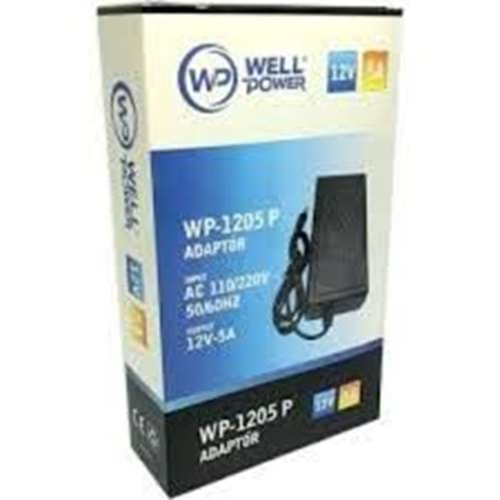 WELLPOWER 12 V 5 A PLASTİK ADAPTÖR DHL