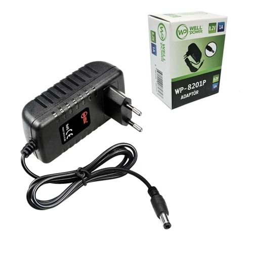 Wellpower WP-8201P 8.2v 1a 5.5X2.5 Uç Plastik Kasa Wellpower WP-8201P