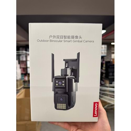 LENOVA 3 MP + 3 MP ÇİFT LENS Wi-Fi PT KAMERA (UYGULAMA:cam720,4K,GECE RENKLİ GÖRÜŞ,HAREKET ALGILAMA,SESLİ UYARI,256 GB SD KART)