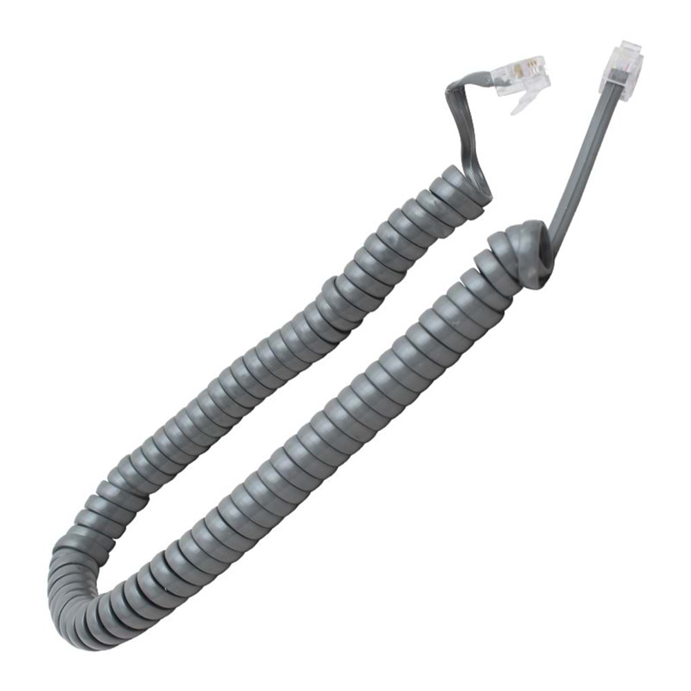TELEFON SPİRAL KABLO GRİ 4P/4CTELEFON SPİRAL KABLO GRİ 4P/4CPOWERMASTER 14165