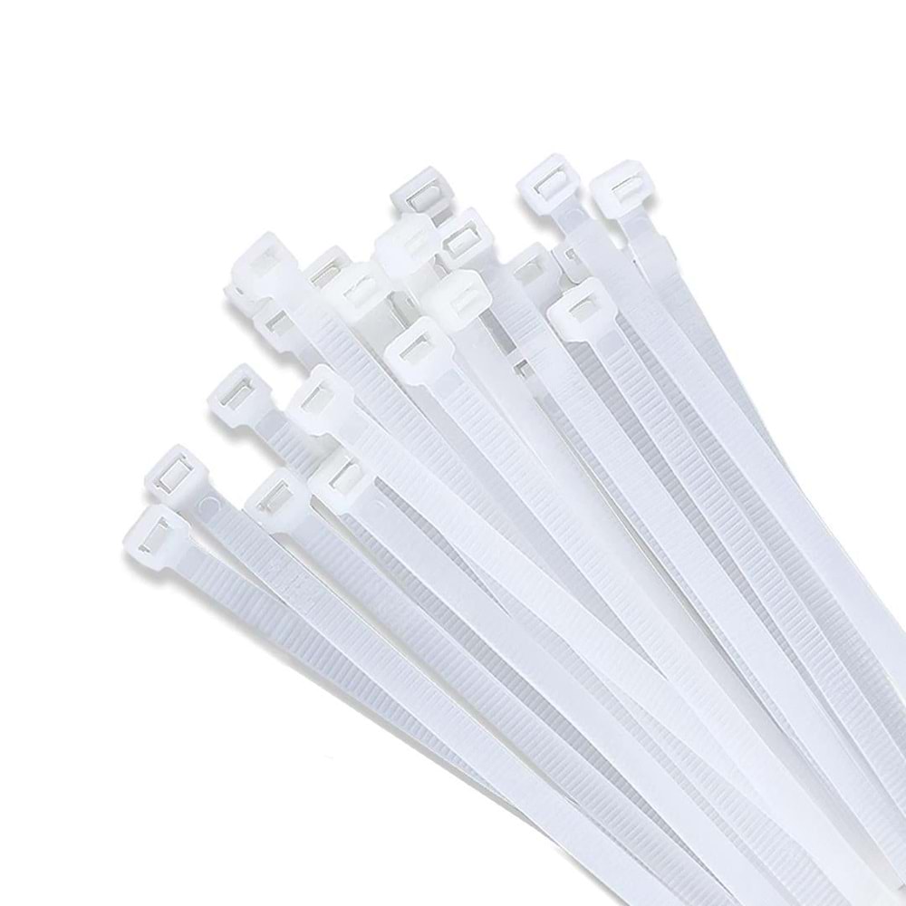 POWERMASTER PM-414 BEYAZ 25 CM 3.6 MM KABLO BAĞI (100'LÜ PAKET)POWERMASTER PM-414 BEYAZ 25 CM 3.6 MM KABLO BAĞI (100'LÜ PAKET)