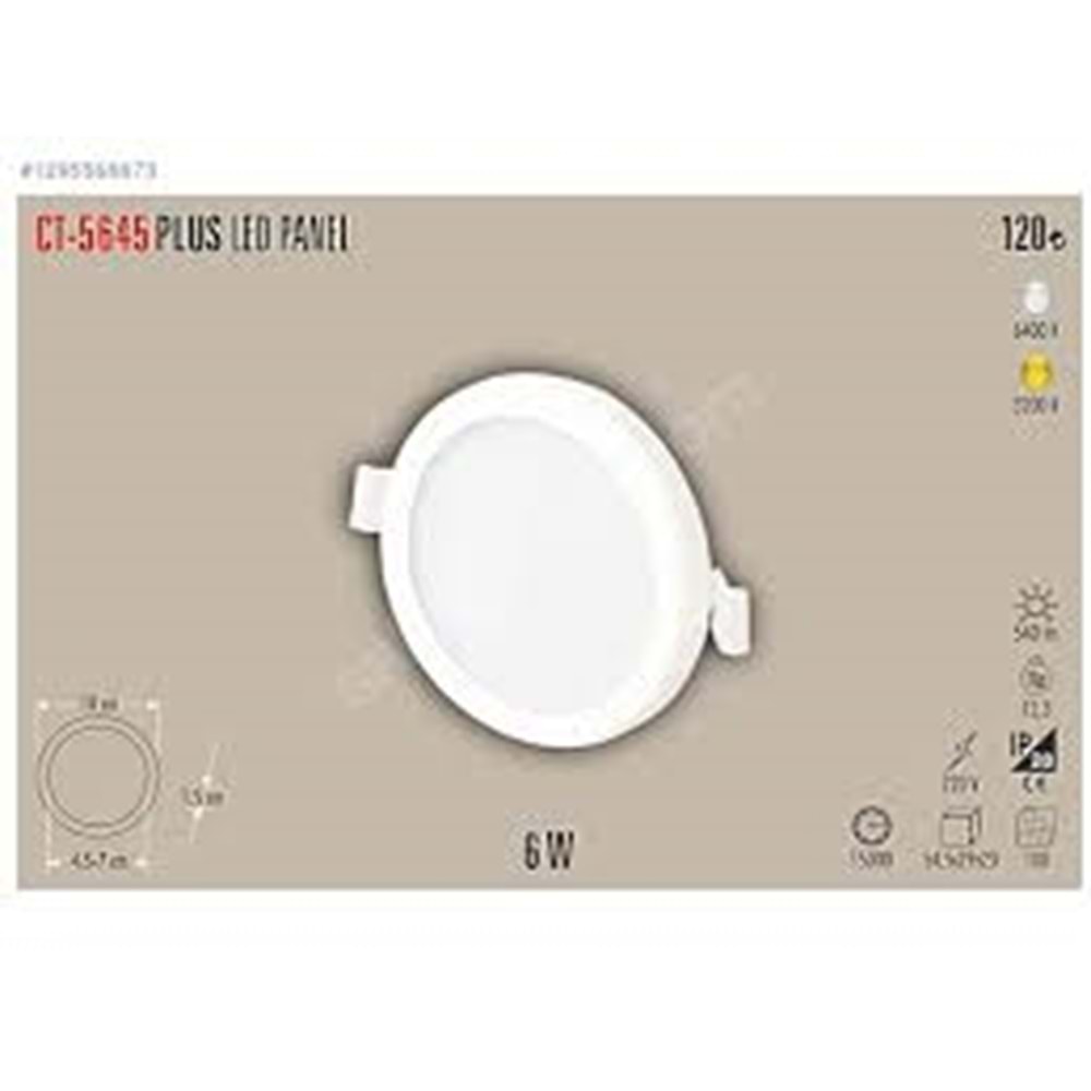 Cata Ct-5645 6W Plus Panel Led Armatür / Beyaz-GÜNIŞIGI