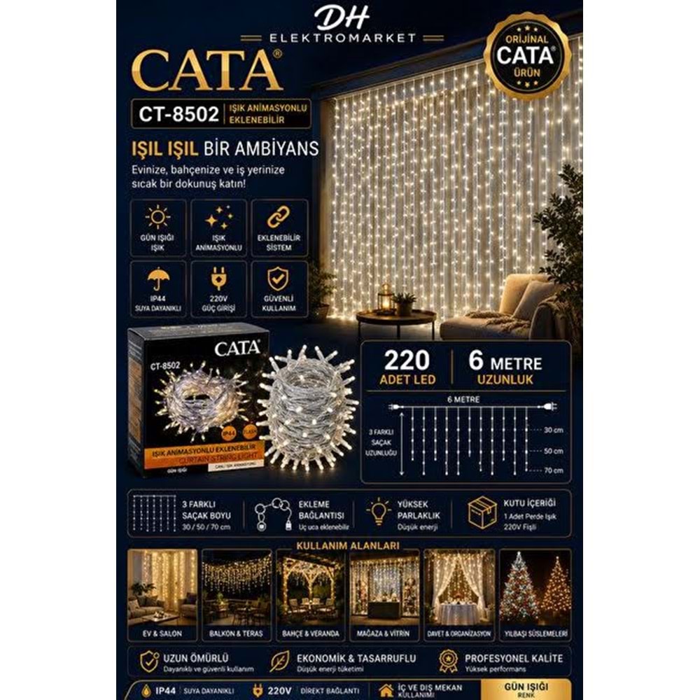 Cata CT-8502 Animasyonlu Eklenebilir Led Günışığı