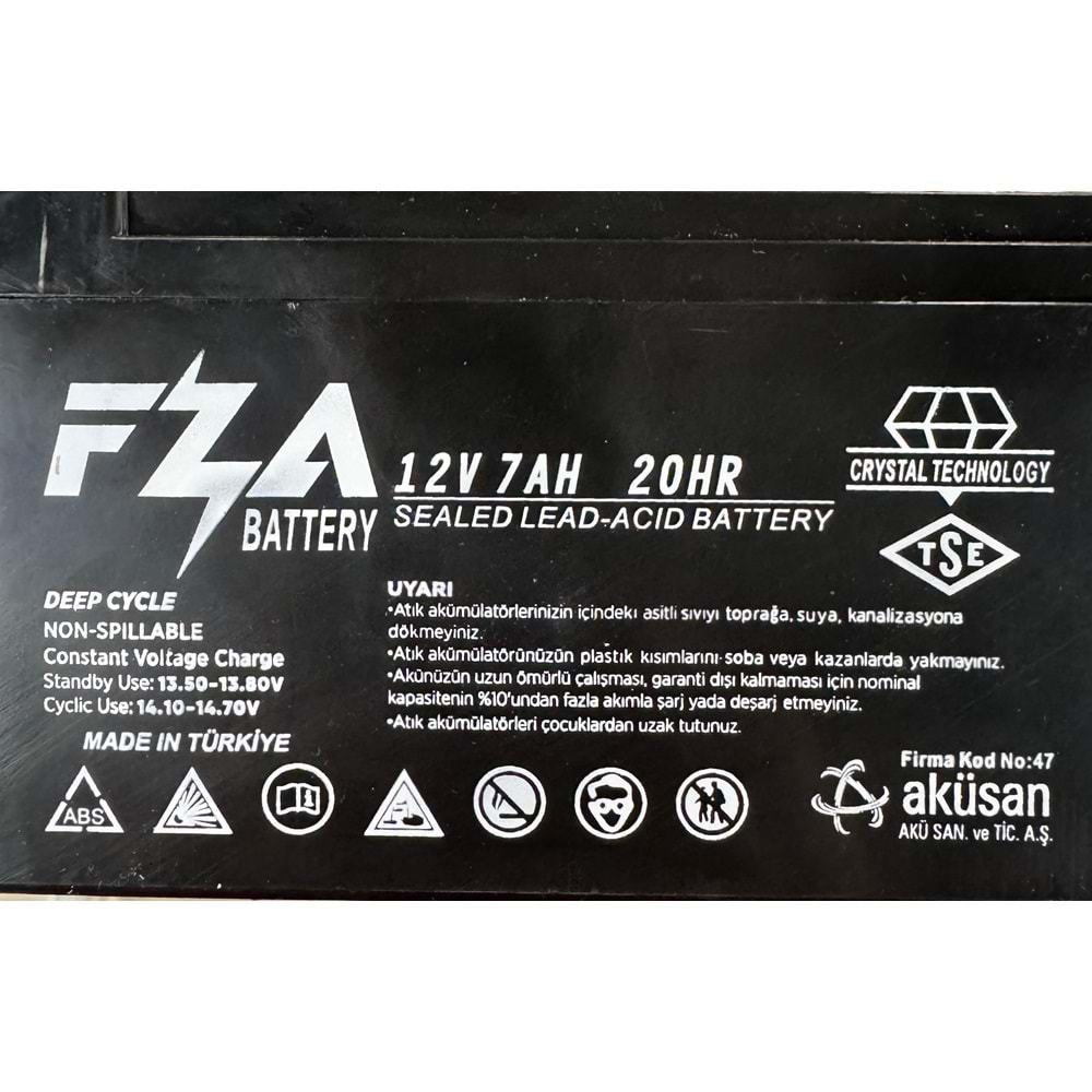 FEZA 12V 7AH 2,1 KG KALİTE AKÜ