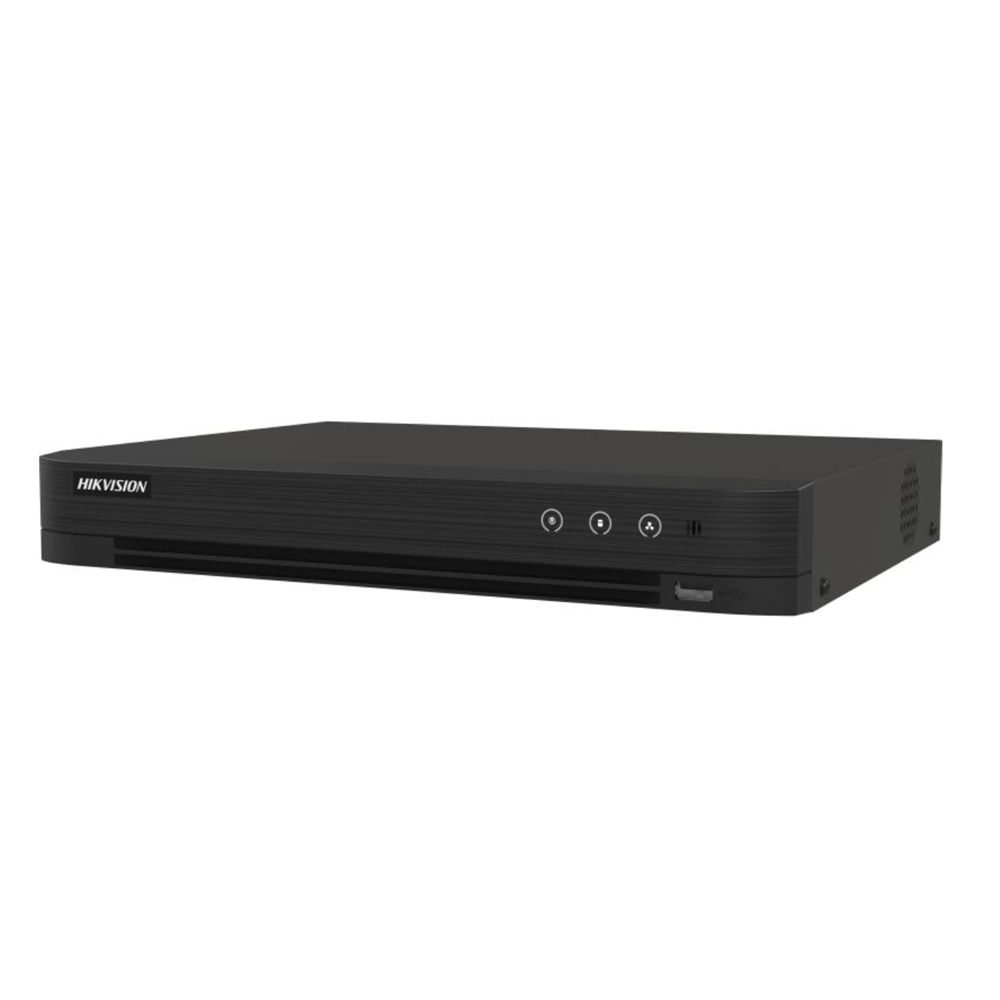 HIKVISION 4 KANAL HİBRİT KAYIT CİHAZI DVR (ANALOG 5 MP DESTEK,VİDEO OUT,H265+,10 TB HDD DESTEK,5 MP 5 ADET IP KAMERA DESTEK)
