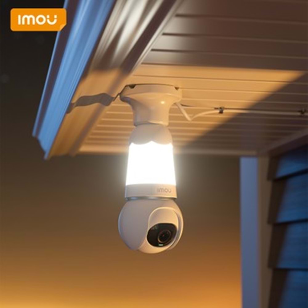 IMOU BULB CAM 3 MP İÇ ORTAM PT KAMERA (256 GB SD KART DESTEK,İNSAN ALGILAMA,HAREKET ALGILAMA,HAREKET TAKİP,GECE RENKLİ GÖRÜŞ,MİKROFON,HOPARLÖR,KARŞILIKLI KONUŞMA DESTEĞİ)