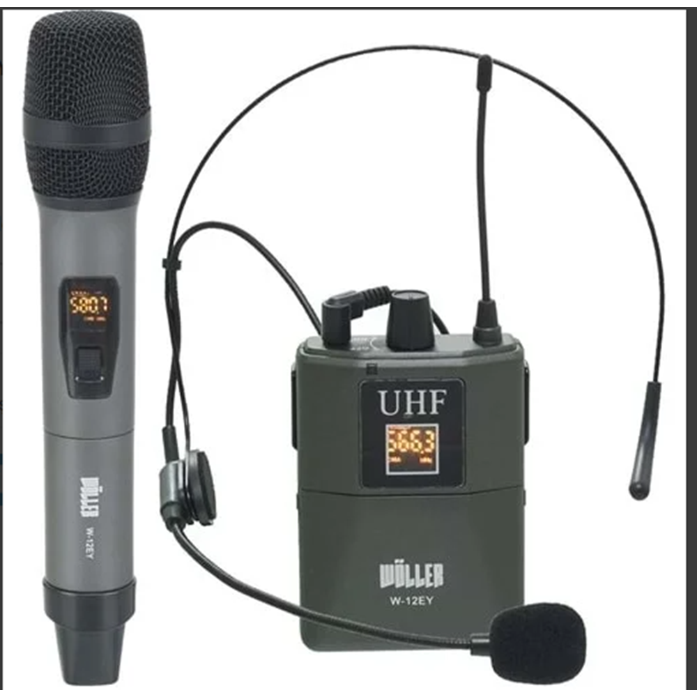 WÖLLER 2 KANAL EL VE YAKA MİKROFONLU TELSİZ MİKROFON SETİ
