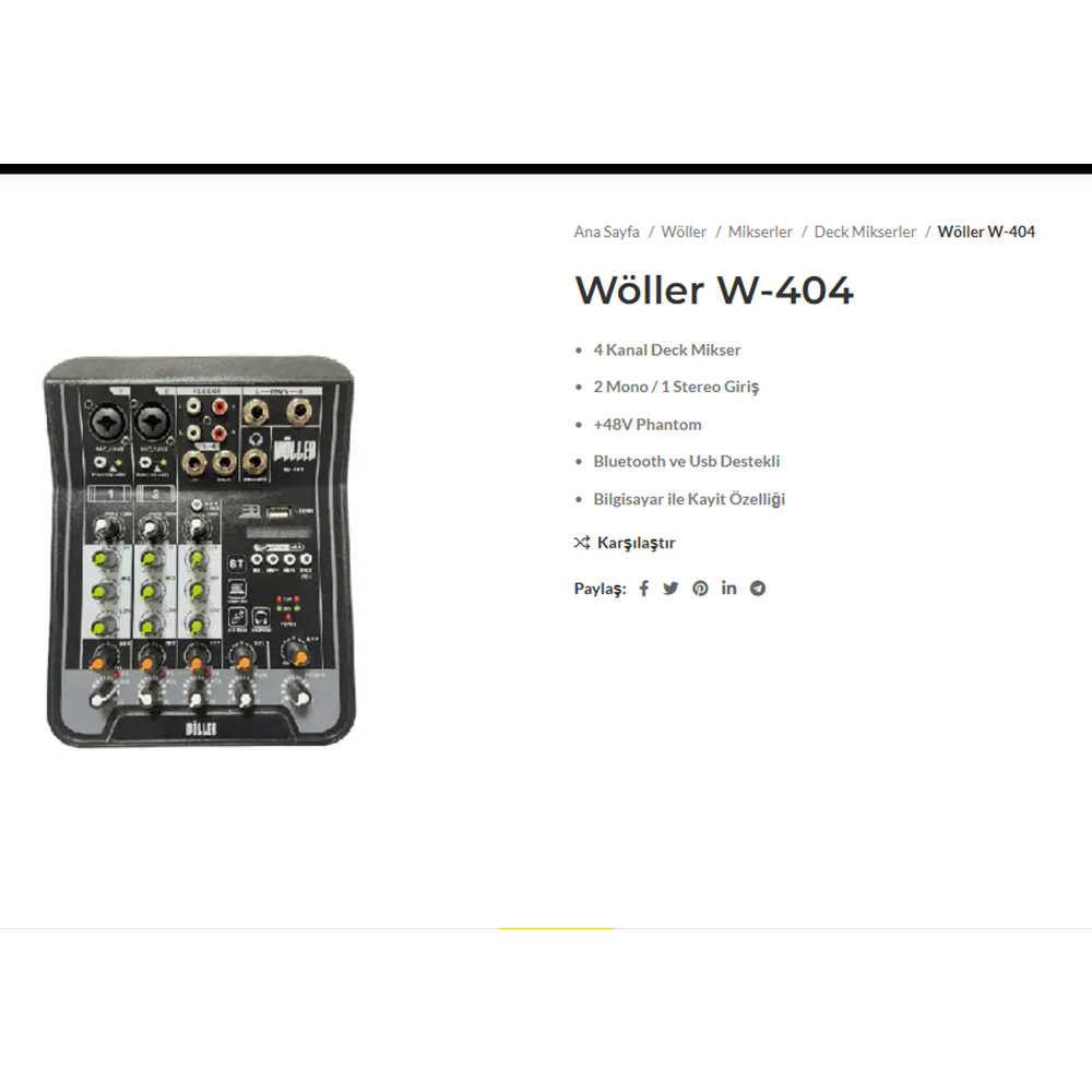 WÖLLER 4 KANAL DECK MİKSER